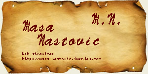 Maša Nastović vizit kartica